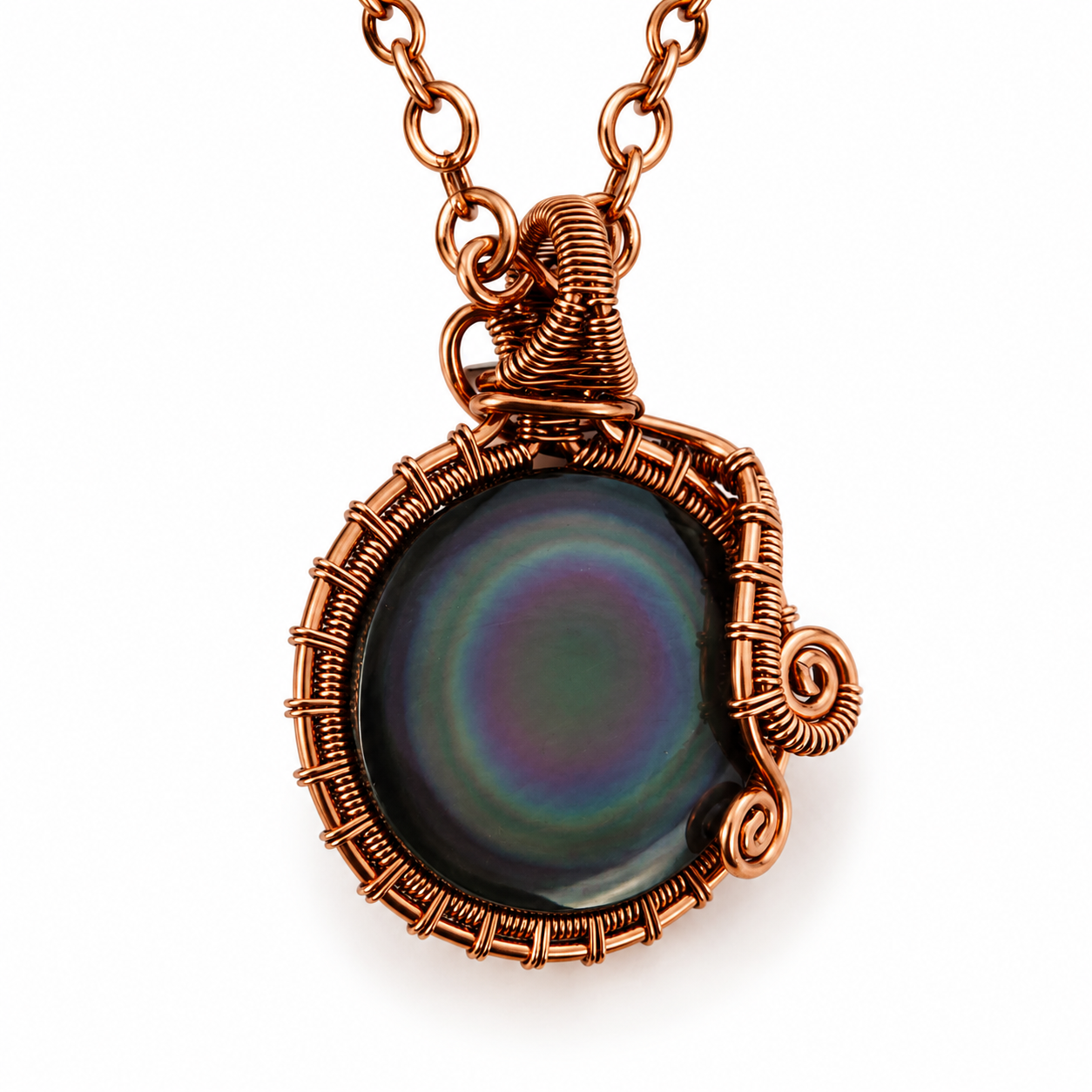 Rainbow Obsidian Handmade Necklace