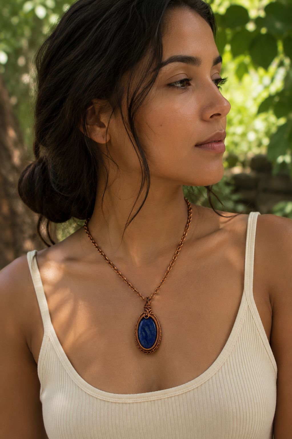 Handcrafted Lapis Lazuli & Copper Necklace