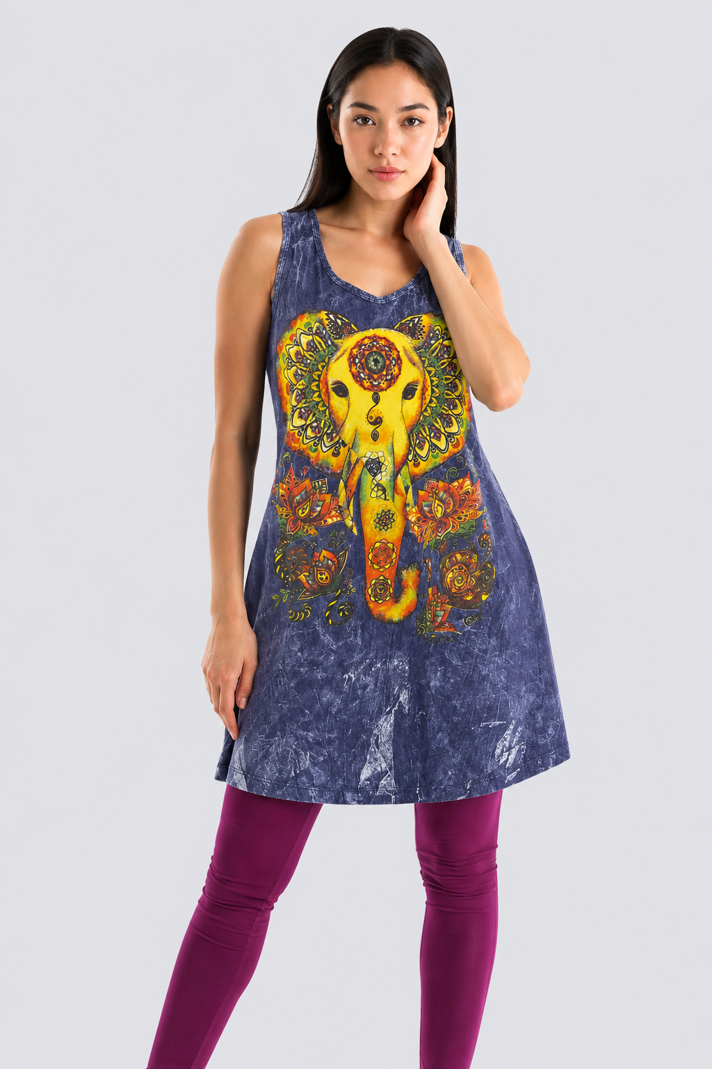 Stonewash Elephant Tank Top