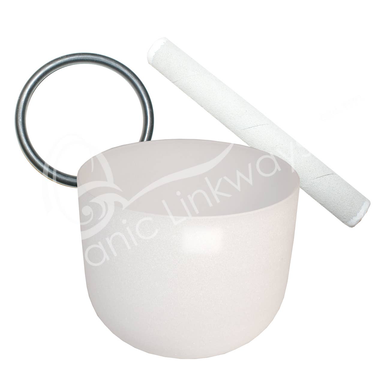 SINGING BOWL - CRYSTAL FROSTED WHITE 10-11"DIA