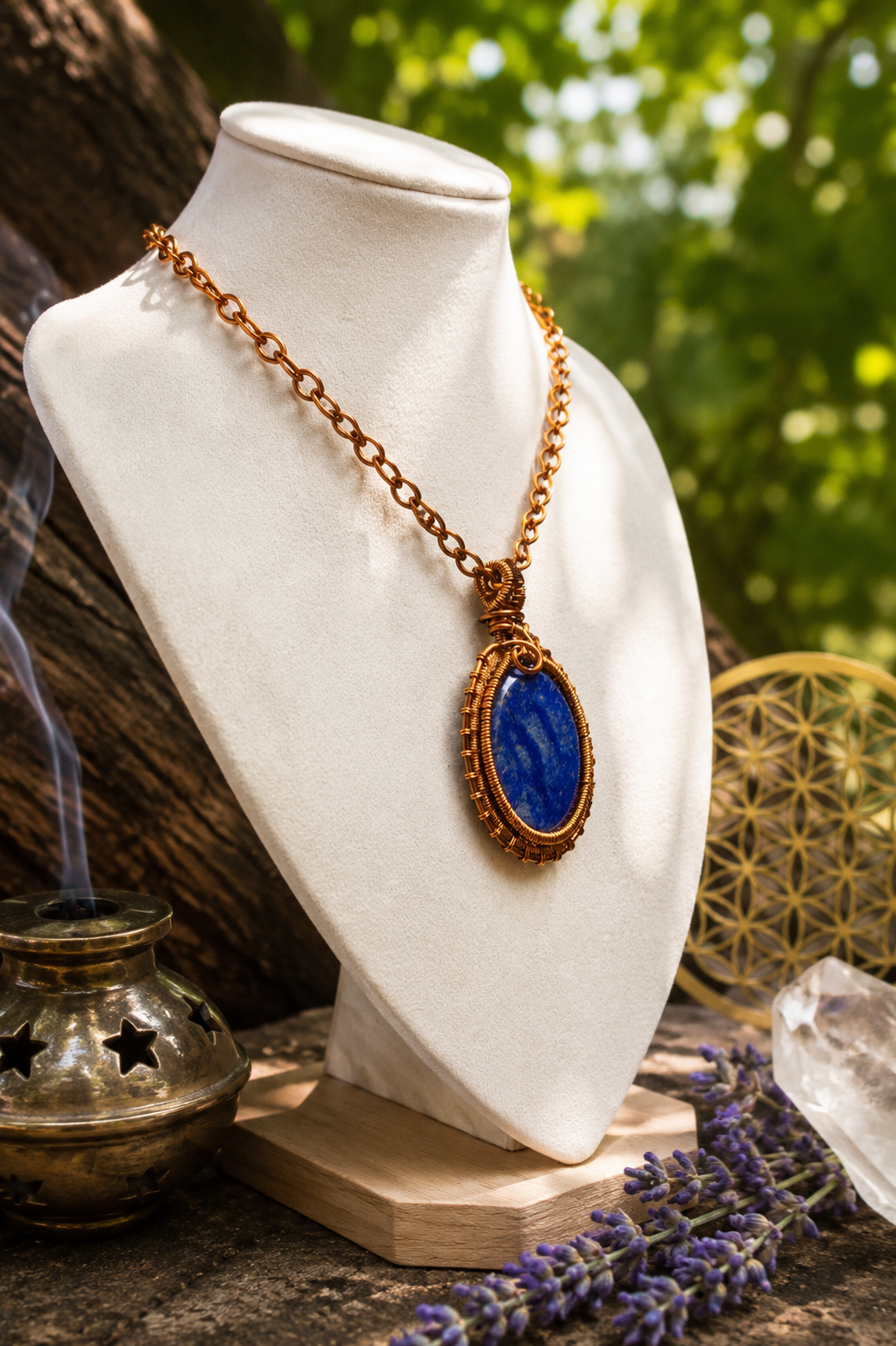 Handcrafted Lapis Lazuli & Copper Necklace