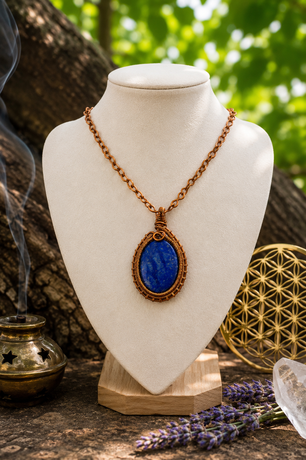 Handcrafted Lapis Lazuli & Copper Necklace