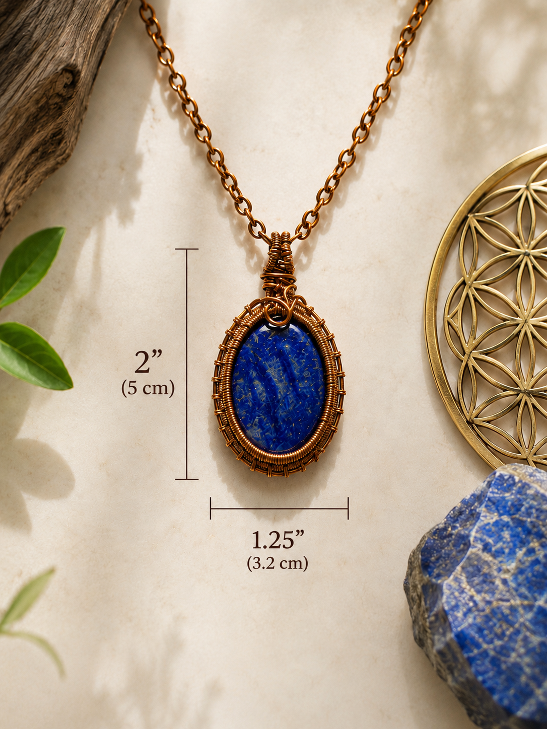 Handcrafted Lapis Lazuli & Copper Necklace