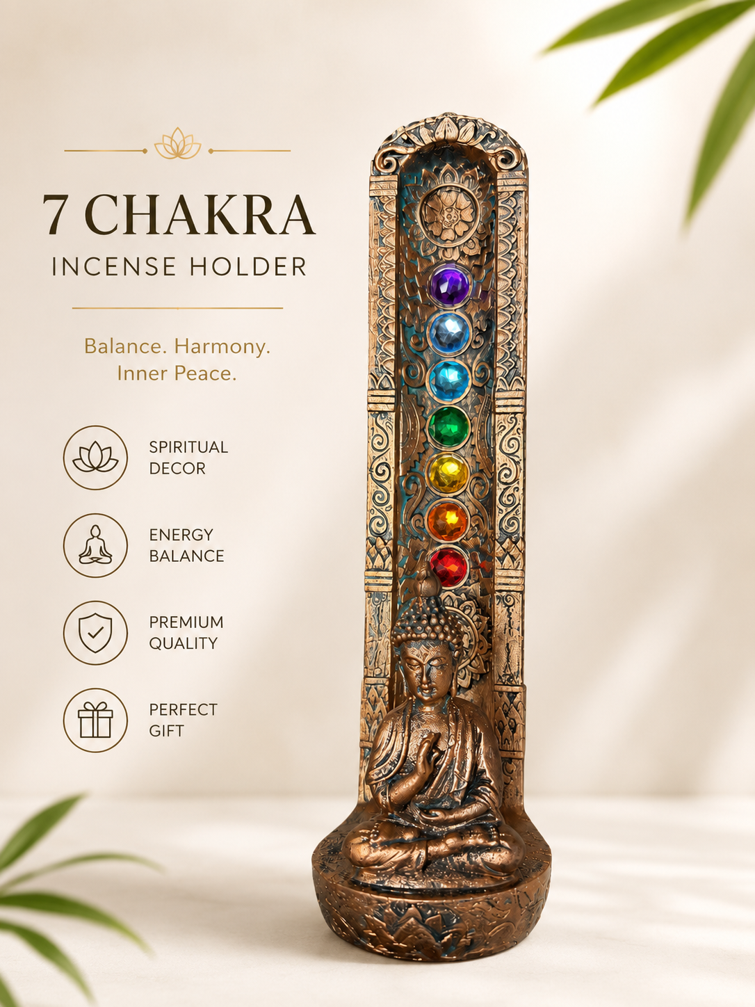 7 Chakra Buddha Incense Holder