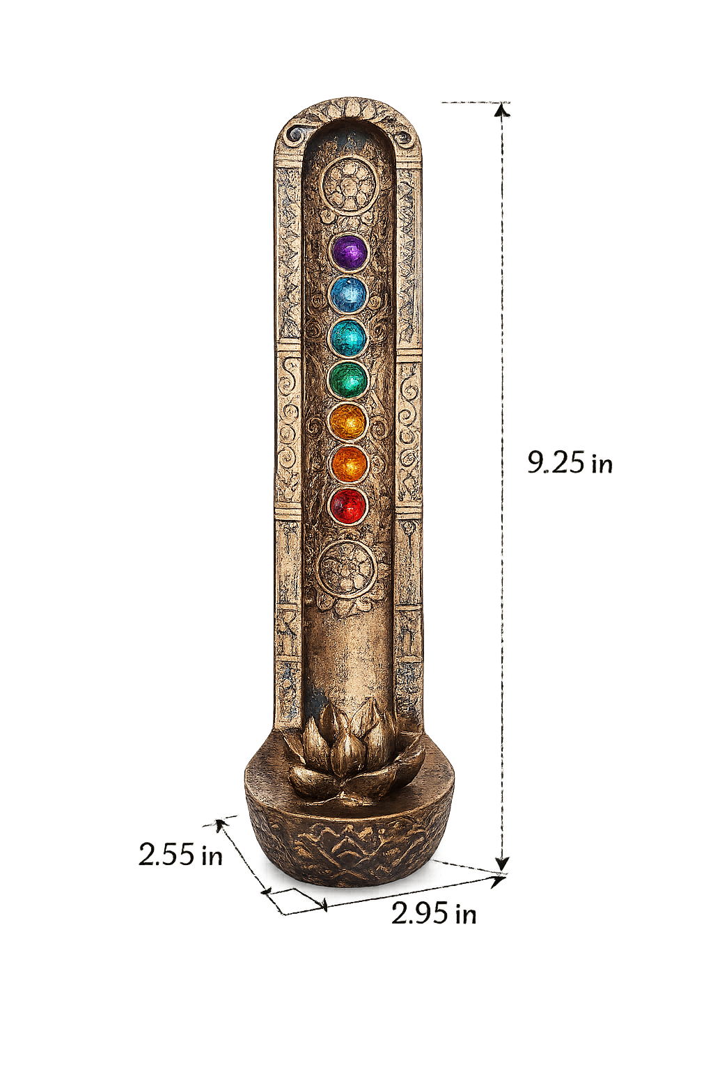 7 Chakra Lotus Incense Holder
