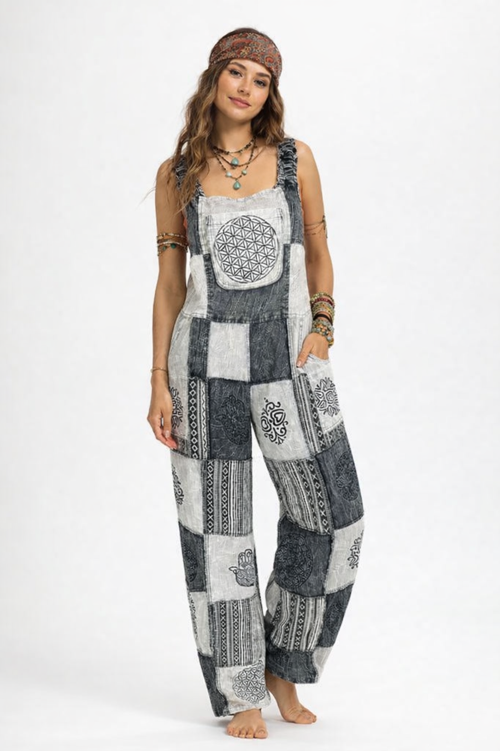 Mystic Patch Boho Overall