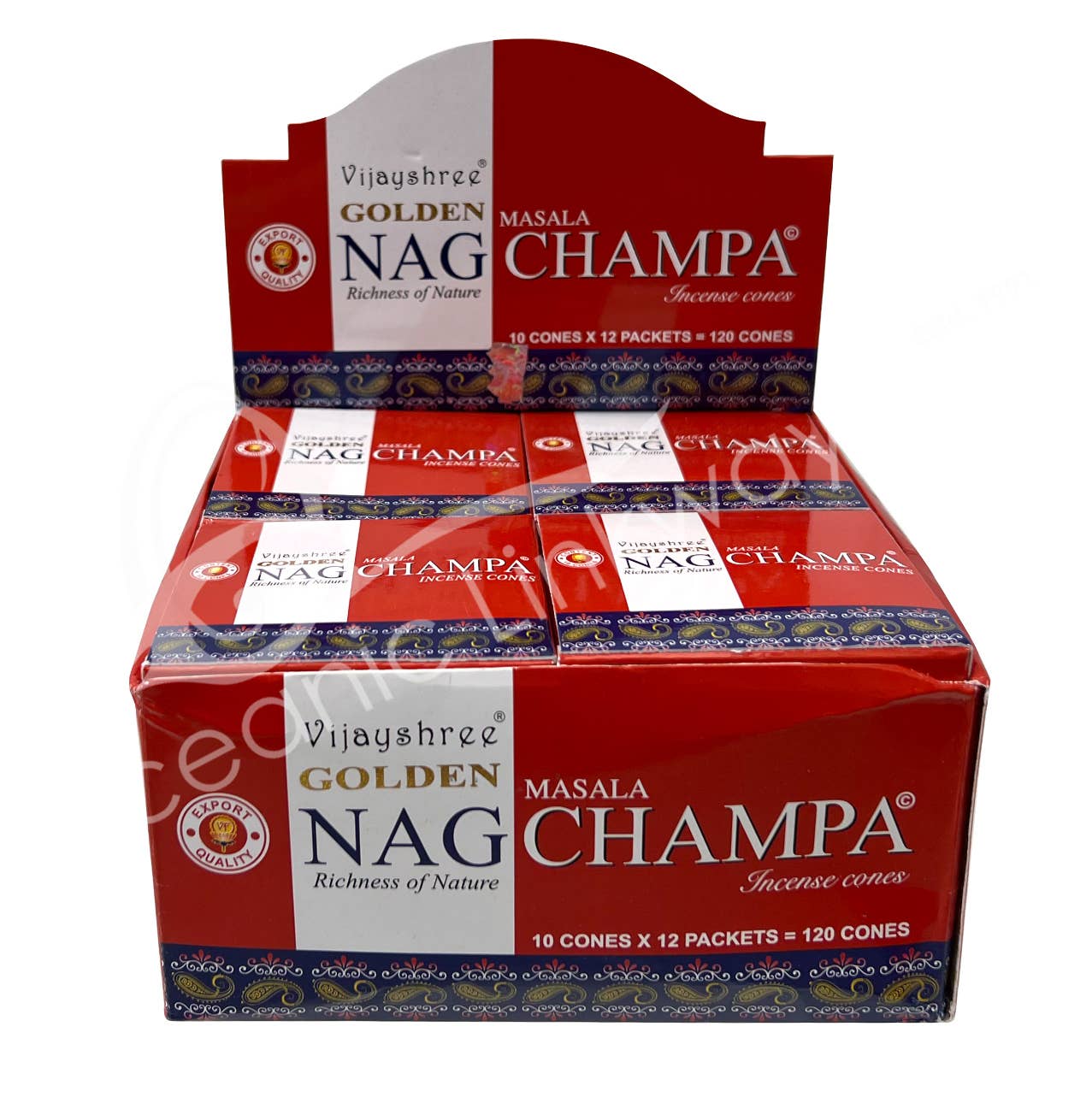 GOLDEN NAG CONES CHAMPA (Box of 10 Cones)
