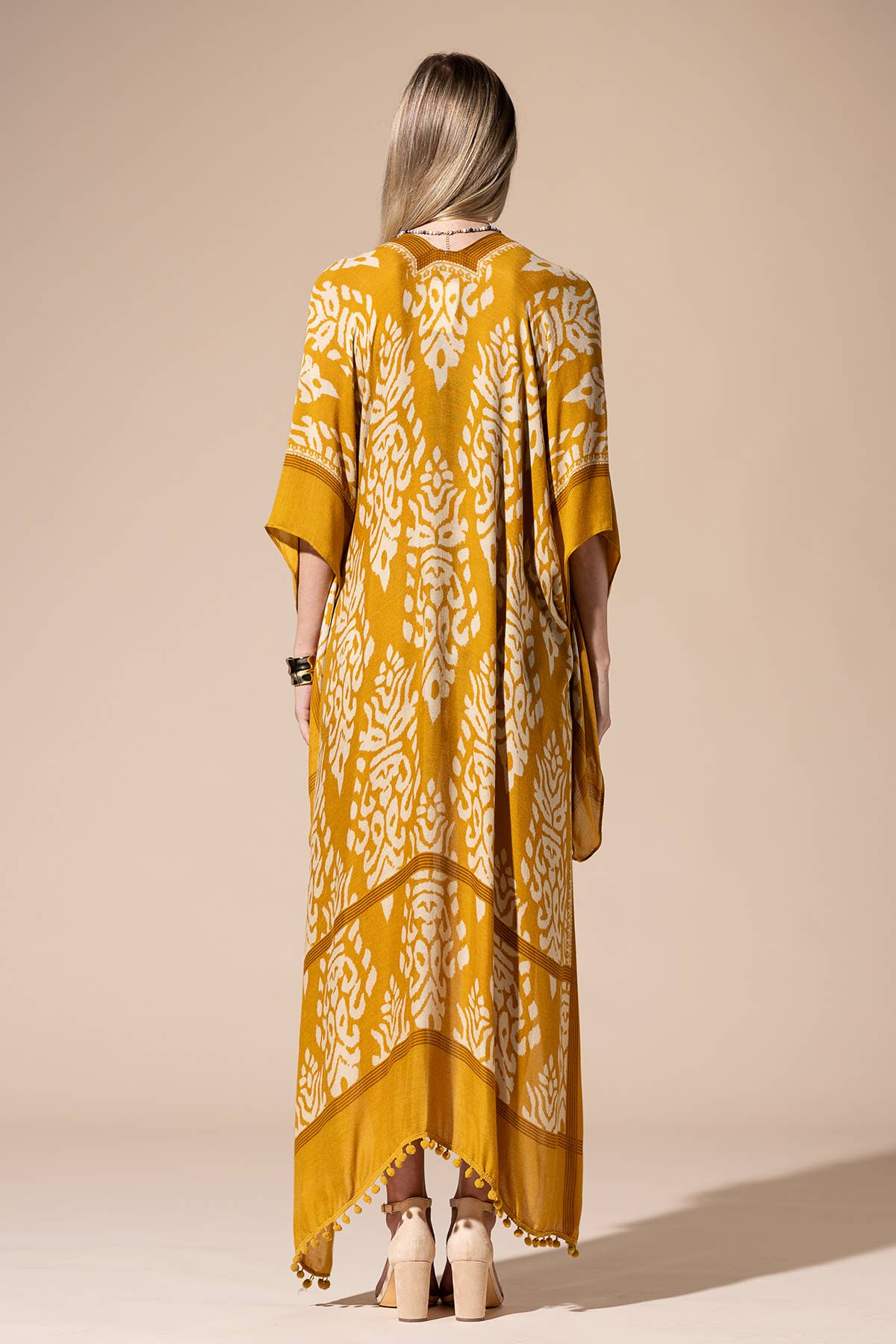 Damask Print Kimono